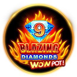 9 Blazing Diamonds WowPot jackpot slot