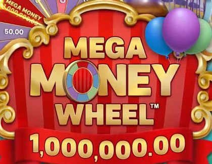 Win the 1 million jackpot on the Mega Money Wheel